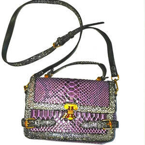 MOVDARL Purple Snake Skin Bag